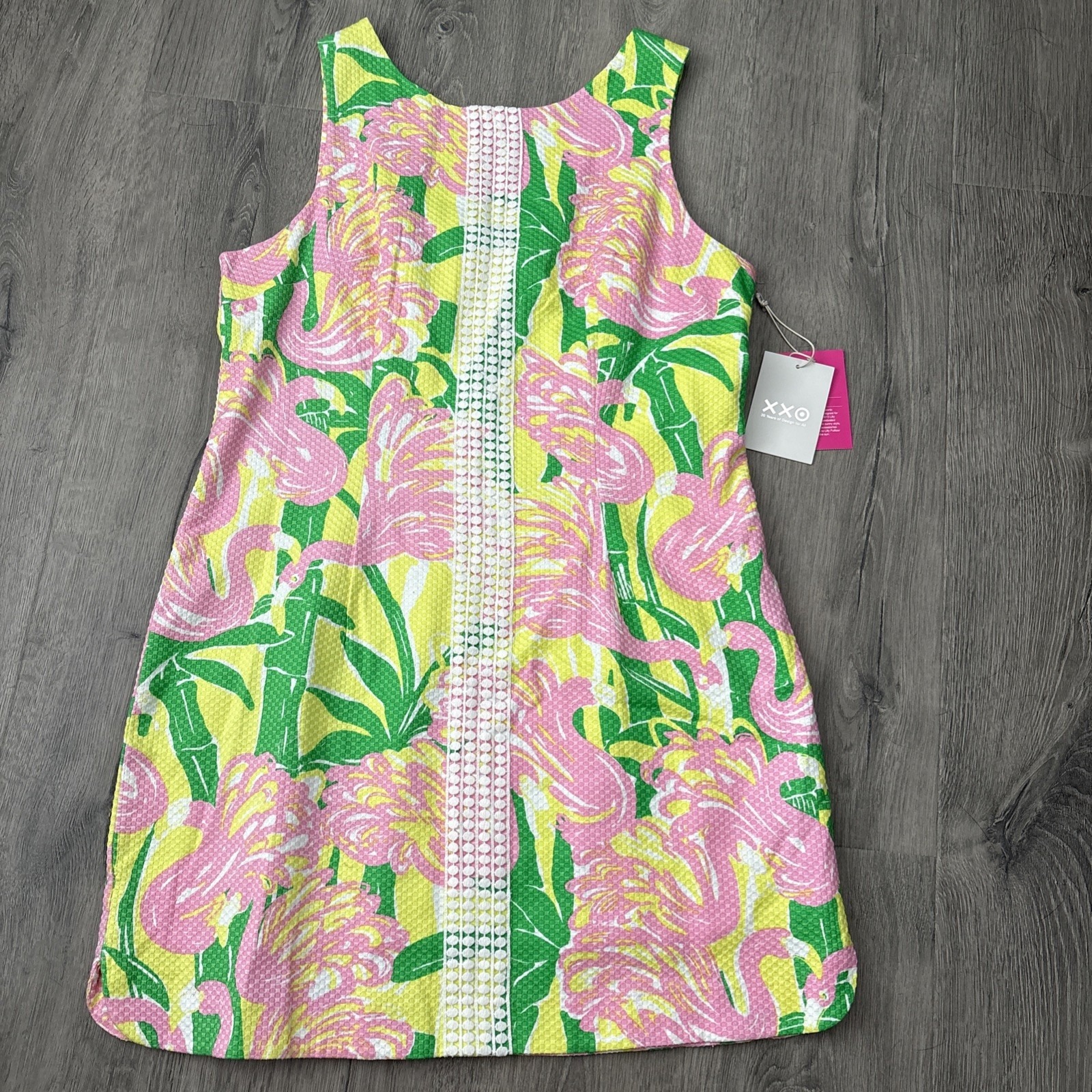 Lilly Pulitzer X Target 20th Anniversary Women's 16 Dress Lined Green Pink Whte